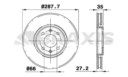 Тормозной диск BRAXIS AE0198