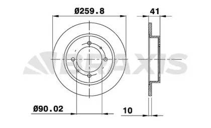 Тормозной диск BRAXIS AE0208