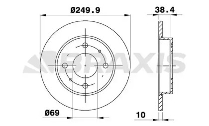 Тормозной диск BRAXIS AE0246