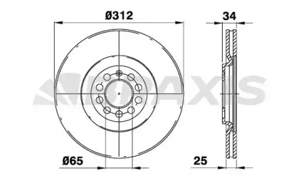 Тормозной диск BRAXIS AE0253