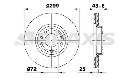 Тормозной диск BRAXIS AE0322