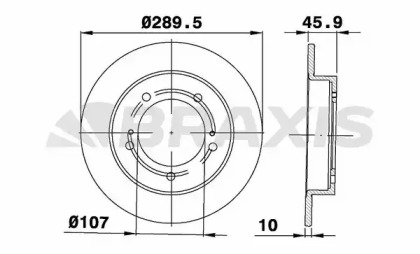 Тормозной диск BRAXIS AE0361