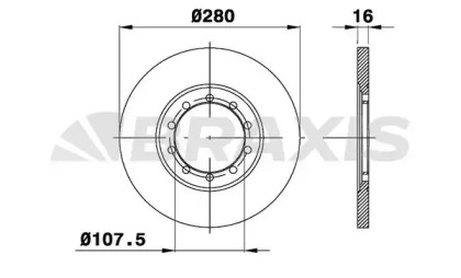 Тормозной диск BRAXIS AE0374