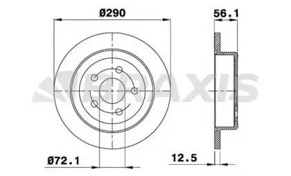 Тормозной диск BRAXIS AE0410