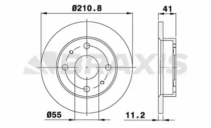 Тормозной диск BRAXIS AE0436