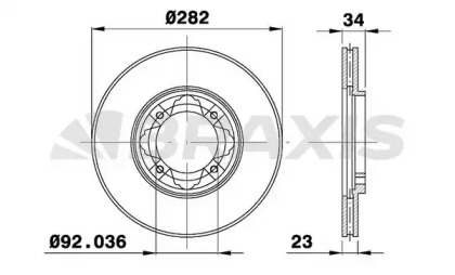 Тормозной диск BRAXIS AE0454