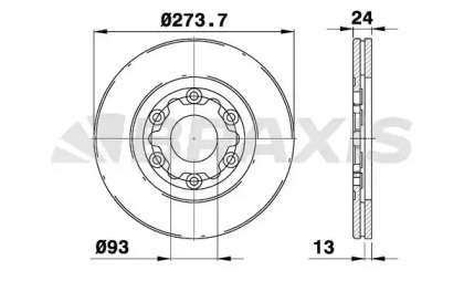 Тормозной диск BRAXIS AE0489