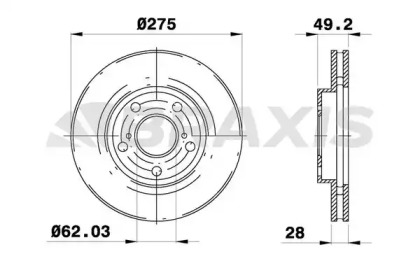 Тормозной диск BRAXIS AE0507