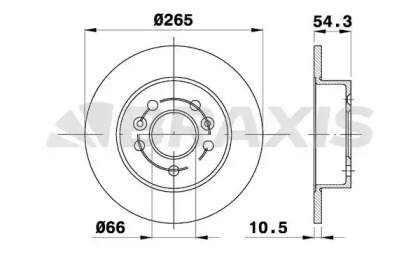 Тормозной диск BRAXIS AE0517