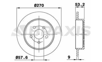 Тормозной диск BRAXIS AE0533