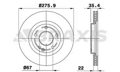 Тормозной диск BRAXIS AE0544