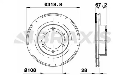 Тормозной диск BRAXIS AE0546