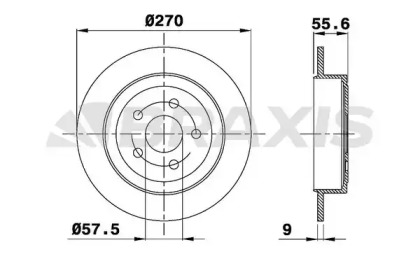 Тормозной диск BRAXIS AE0560