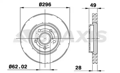 Тормозной диск BRAXIS AE0570