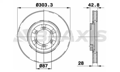 Тормозной диск BRAXIS AE0588