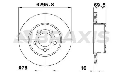 Тормозной диск BRAXIS AE0595