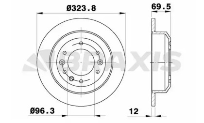 Тормозной диск BRAXIS AE0611