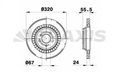 Тормозной диск BRAXIS AE0627