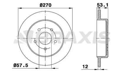 Тормозной диск BRAXIS AE0628