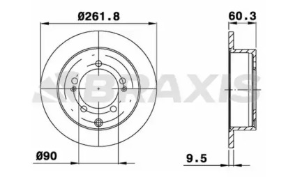 Тормозной диск BRAXIS AE0632