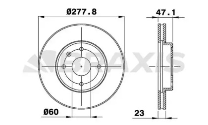 Тормозной диск BRAXIS AE0636