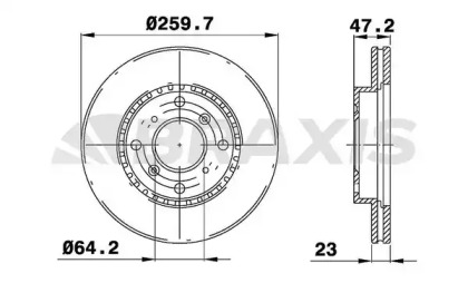 Тормозной диск BRAXIS AE0637