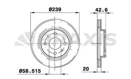 Тормозной диск BRAXIS AE0653