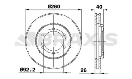 Тормозной диск BRAXIS AE0656