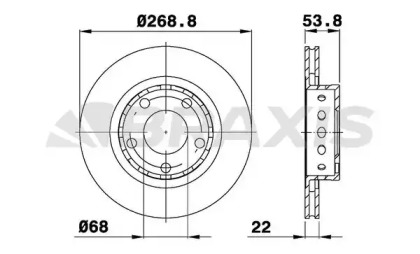 Тормозной диск BRAXIS AE0666