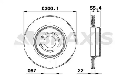 Тормозной диск BRAXIS AE0668