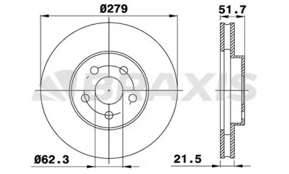 Тормозной диск BRAXIS AE0684