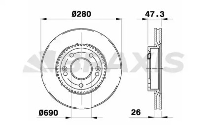 Тормозной диск BRAXIS AE0692