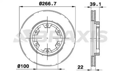 Тормозной диск BRAXIS AE0725