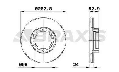 Тормозной диск BRAXIS AE0757