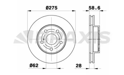 Тормозной диск BRAXIS AE0758