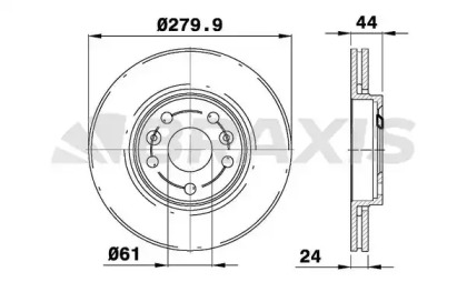 Тормозной диск BRAXIS AE0777