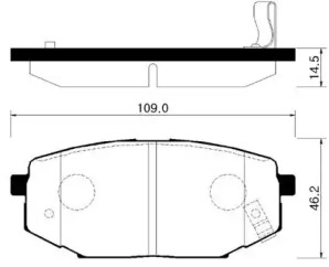 Комплект тормозных колодок HSB GOLD HP0013