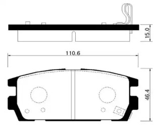 Комплект тормозных колодок HSB GOLD HP0023