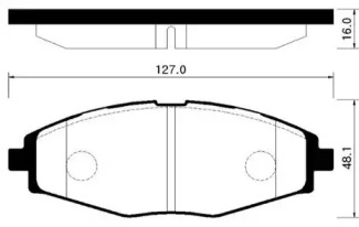 Комплект тормозных колодок HSB GOLD HP2002