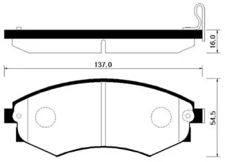 Комплект тормозных колодок HSB GOLD HP4001