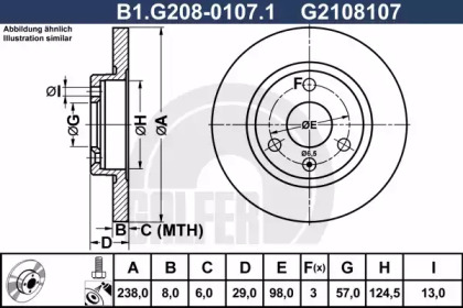 Тормозной диск GALFER B1.G208-0107.1