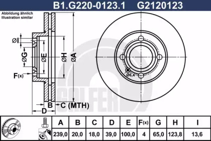 Тормозной диск GALFER B1.G220-0123.1