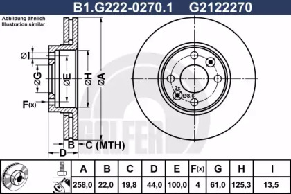 Тормозной диск GALFER B1.G222-0270.1