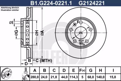 Тормозной диск GALFER B1.G224-0221.1