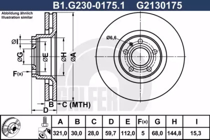 Тормозной диск GALFER B1.G230-0175.1