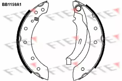Комлект тормозных накладок FTE BB1159A1