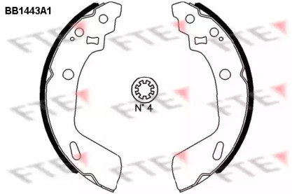 Комлект тормозных накладок FTE BB1443A1