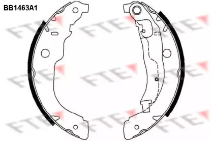 Комлект тормозных накладок FTE BB1463A1