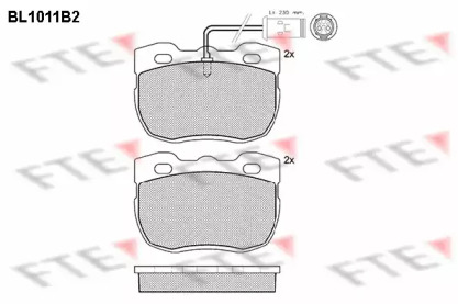 Комплект тормозных колодок FTE BL1011B2