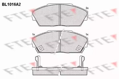 Комплект тормозных колодок FTE BL1016A2